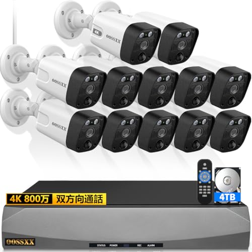 Amazon.co.jp: 【800万画素・双方向通話・130°超広角】 OOSSXX 防犯